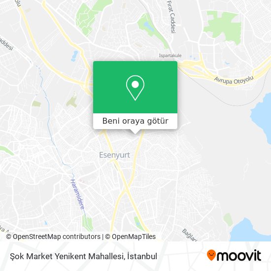 Şok Market Yenikent Mahallesi harita