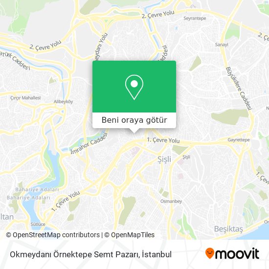 Okmeydanı Örnektepe Semt Pazarı harita