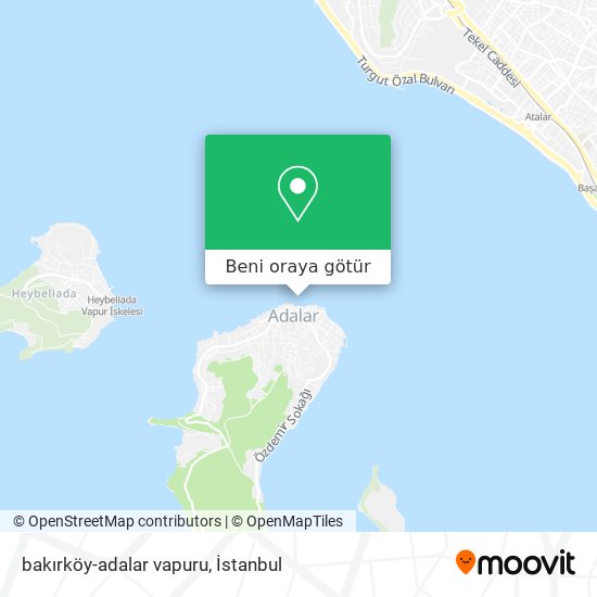 bakırköy-adalar vapuru harita