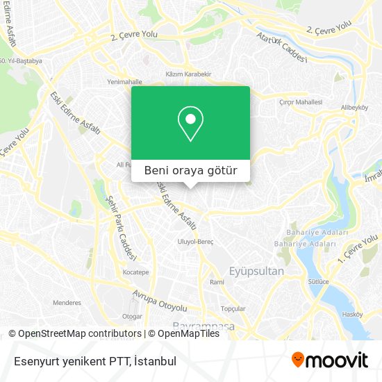 Esenyurt yenikent PTT harita