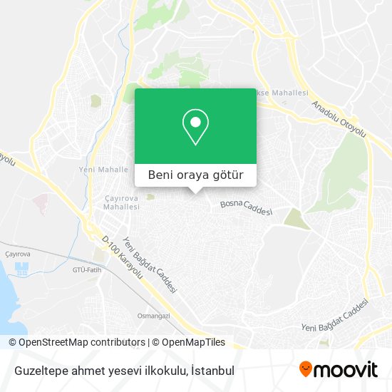 Guzeltepe ahmet yesevi ilkokulu harita