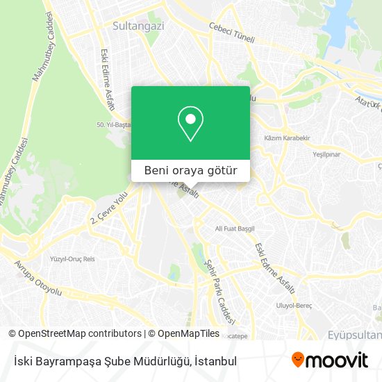 İski Bayrampaşa Şube Müdürlüğü harita