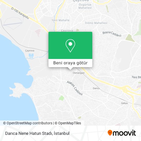 Darıca Nene Hatun Stadı harita