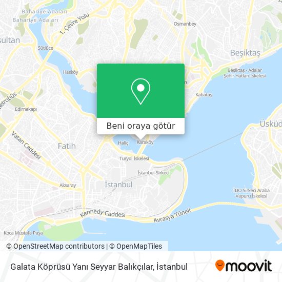 Galata Köprüsü Yanı Seyyar Balıkçılar harita