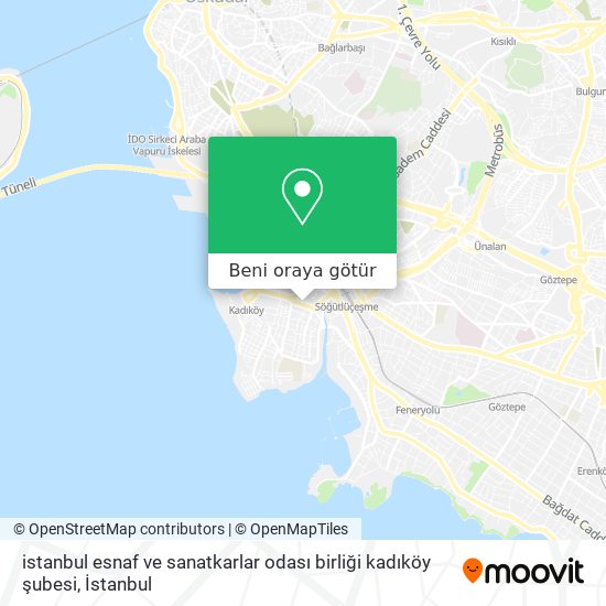 istanbul esnaf ve sanatkarlar odası birliği kadıköy şubesi harita