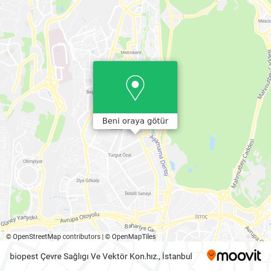 biopest Çevre Sağlıgı Ve Vektör Kon.hız. harita