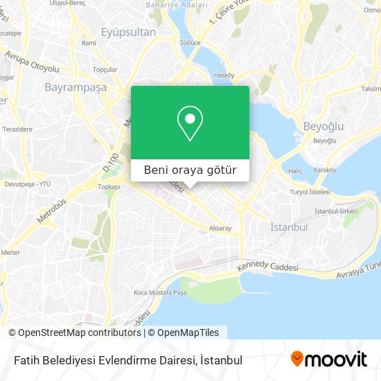 Fatih Belediyesi Evlendirme Dairesi harita