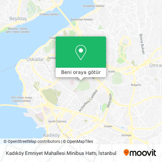 Kadıköy Emniyet Mahallesi Minibus Hattı harita