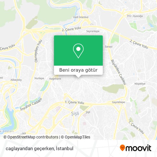 caglayandan geçerken harita