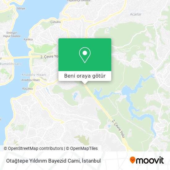 Otağtepe Yıldırım Bayezid Cami harita