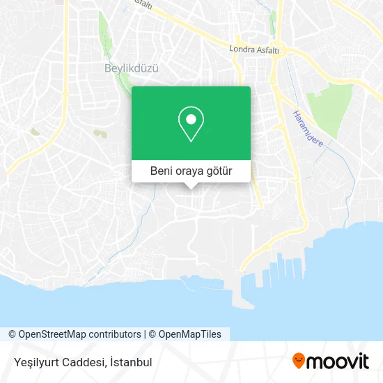 Yeşilyurt Caddesi harita