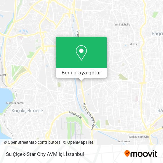 Su Çiçek-Star City AVM içi harita