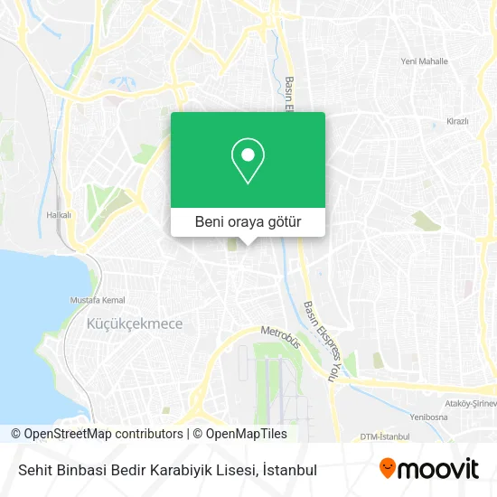 Sehit Binbasi Bedir Karabiyik Lisesi harita