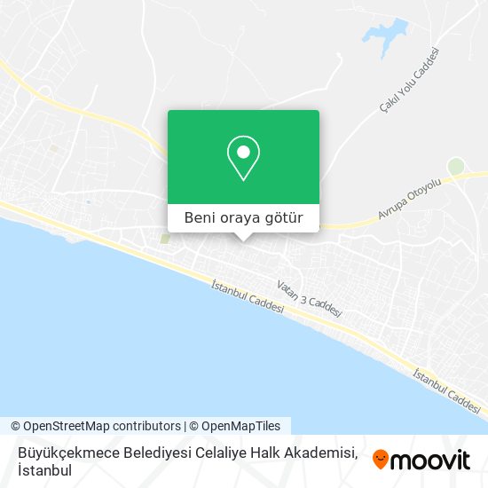 Büyükçekmece Belediyesi Celaliye Halk Akademisi harita