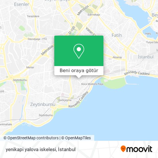 yenikapi yalova iskelesi harita