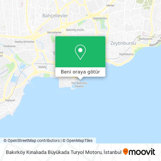 Bakırköy Kınalıada Büyükada Turyol Motoru harita