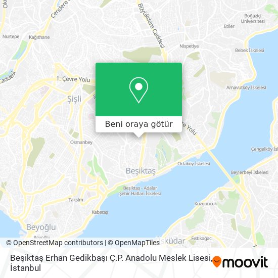 Beşiktaş Erhan Gedikbaşı Ç.P. Anadolu Meslek Lisesi harita
