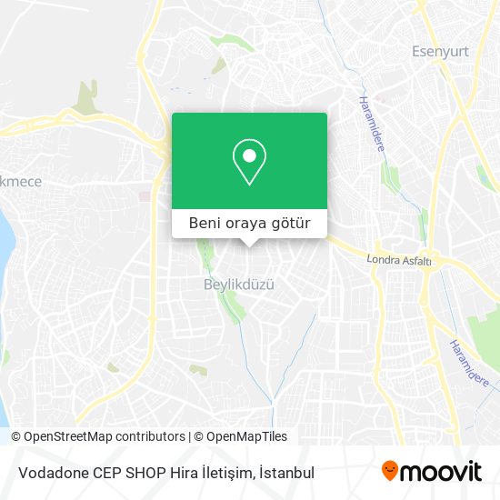 Vodadone CEP SHOP Hira İletişim harita