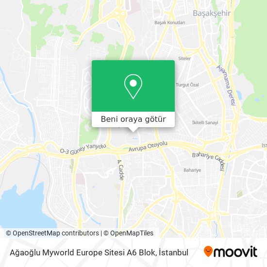 Ağaoğlu Myworld Europe Sitesi A6 Blok harita