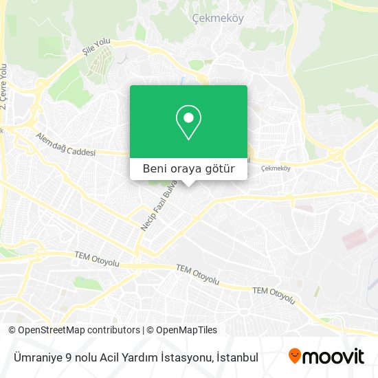 Ümraniye 9 nolu Acil Yardım İstasyonu harita