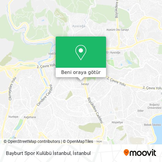 Bayburt Spor Kulübü İstanbul harita
