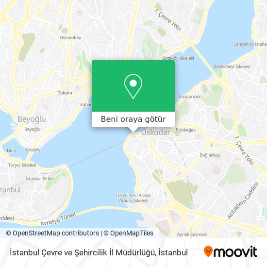 İstanbul Çevre ve Şehircilik İl Müdürlüğü harita