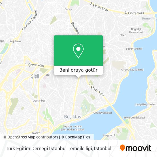 Türk Eğitim Derneği İstanbul Temsilciliği harita