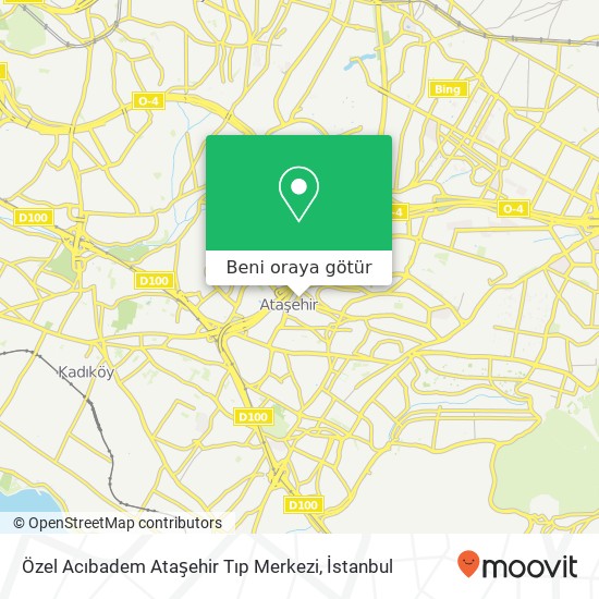 Özel Acıbadem Ataşehir Tıp Merkezi harita