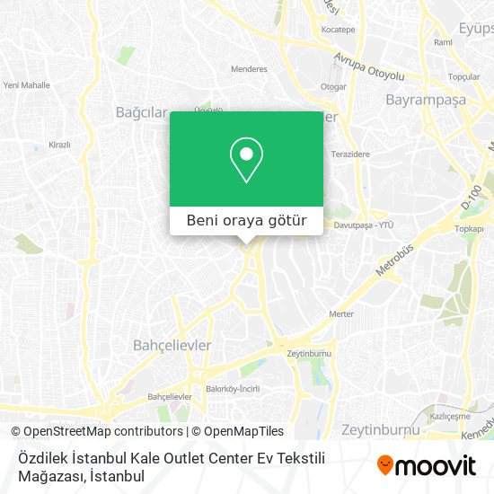 Özdilek İstanbul Kale Outlet Center Ev Tekstili Mağazası harita