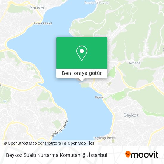 Beykoz Sualtı Kurtarma Komutanlığı harita