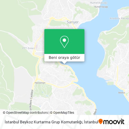 İstanbul Beykoz Kurtarma Grup Komutanlığı harita