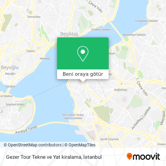 Gezer Tour Tekne ve Yat kiralama harita