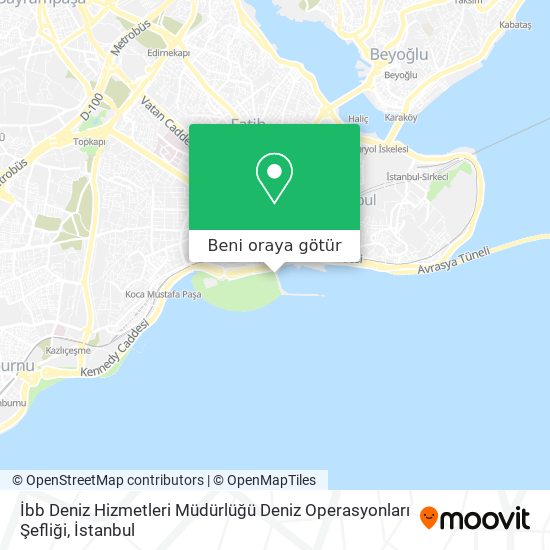 İbb Deniz Hizmetleri Müdürlüğü Deniz Operasyonları Şefliği harita