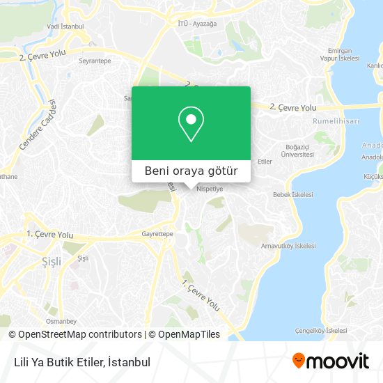 Lili Ya Butik Etiler harita