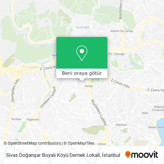 Sivas Doğanşar Boyalı Köyü Dernek Lokali harita