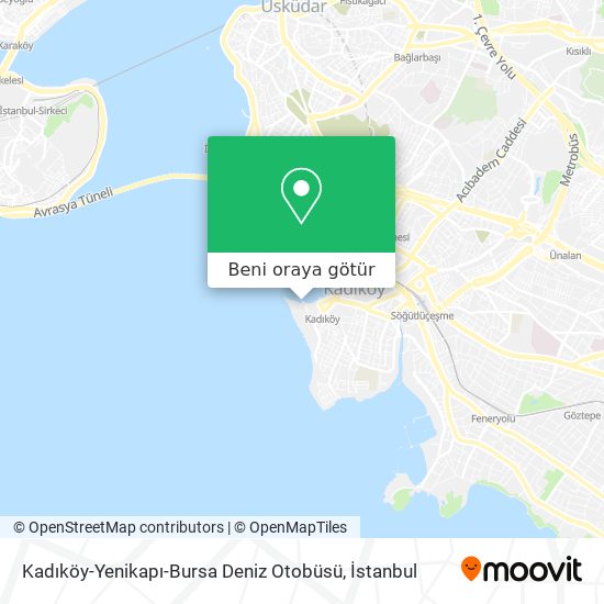 Kadıköy-Yenikapı-Bursa Deniz Otobüsü harita