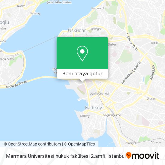 Marmara Üniversitesi hukuk fakültesi 2.amfi harita