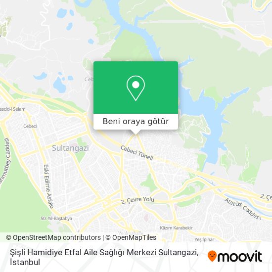 Şişli Hamidiye Etfal Aile Sağlığı Merkezi Sultangazi harita