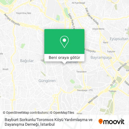 Bayburt Sorkunlu / Toronsos Köyü Yardımlaşma ve Dayanışma Derneği harita