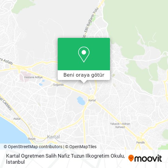 Kartal Ogretmen Salih Nafiz Tuzun Ilkogretim Okulu harita