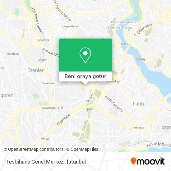 Tesbihane Genel Merkezi harita