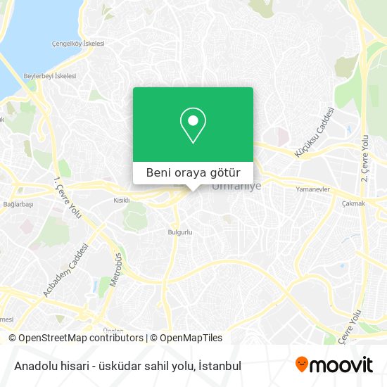 Anadolu hisari - üsküdar sahil yolu harita