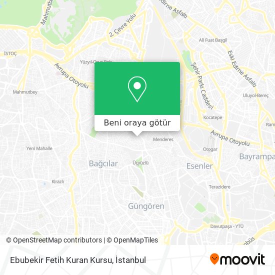 Ebubekir Fetih Kuran Kursu harita