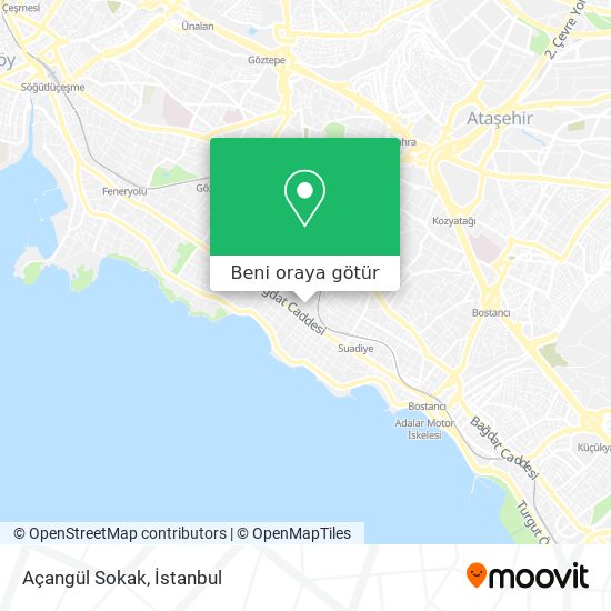Açangül Sokak harita