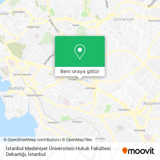 İstanbul Medeniyet Üniversitesi Hukuk Fakültesi Dekanlığı harita