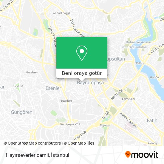 Hayırseverler camii harita