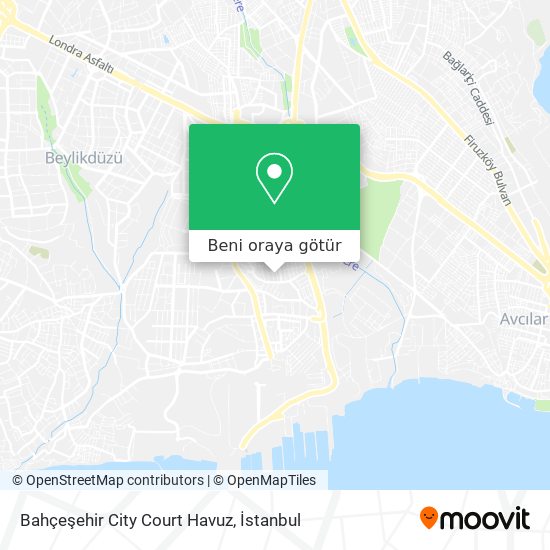 Bahçeşehir City  Court Havuz harita