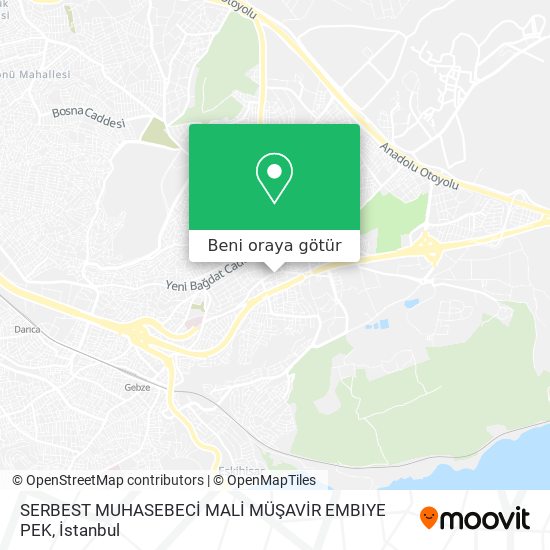 SERBEST MUHASEBECİ MALİ MÜŞAVİR EMBIYE PEK harita