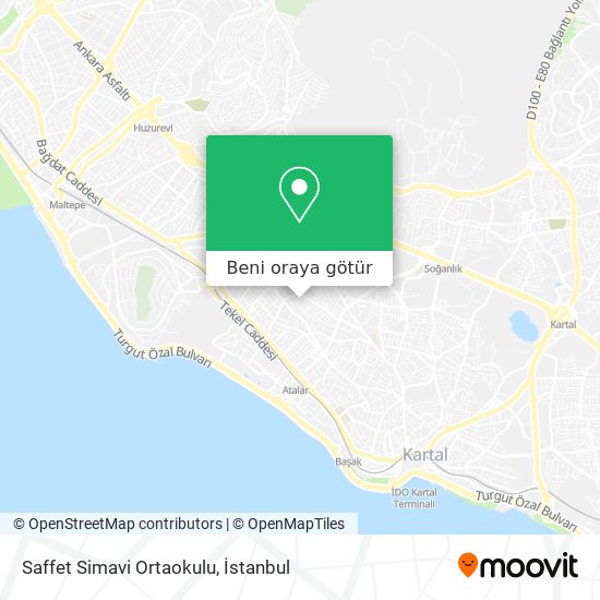 Saffet Simavi Ortaokulu harita