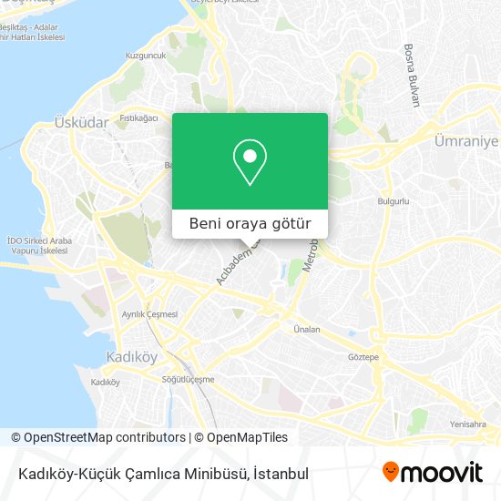 Kadıköy-Küçük Çamlıca Minibüsü harita